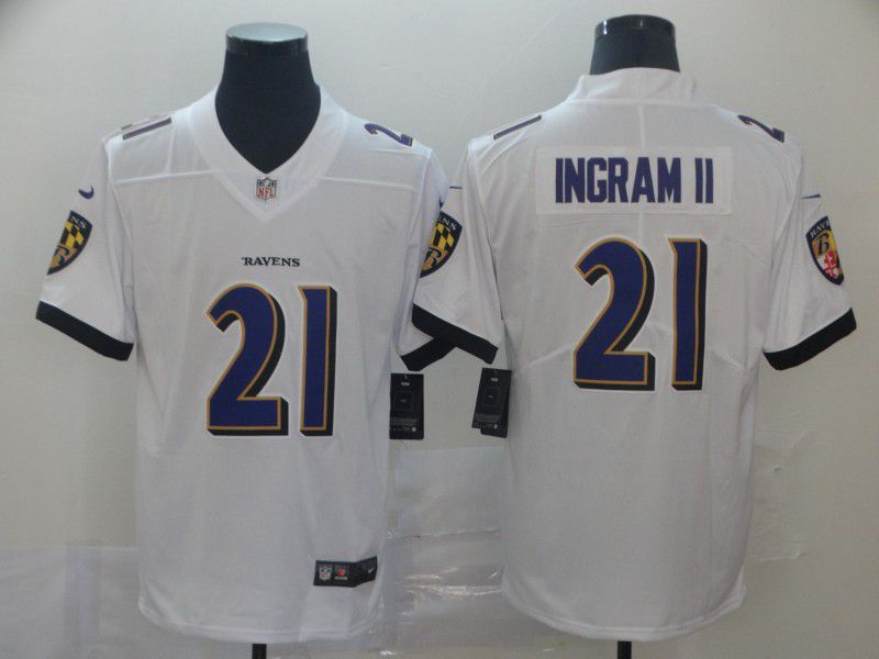 Men Baltimore Ravens #21 Ingram ii White Nike Vapor Untouchable Limited Player NFL Jerseys->baltimore ravens->NFL Jersey